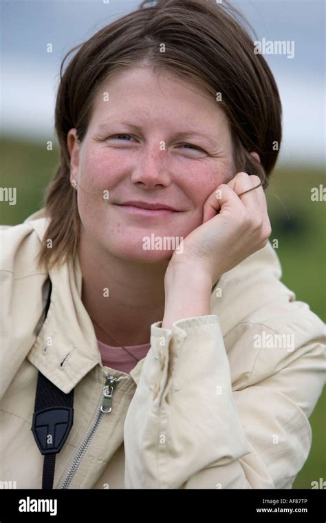 Portrait Of Friendly Irish Woman Ireland Stock Photo Alamy