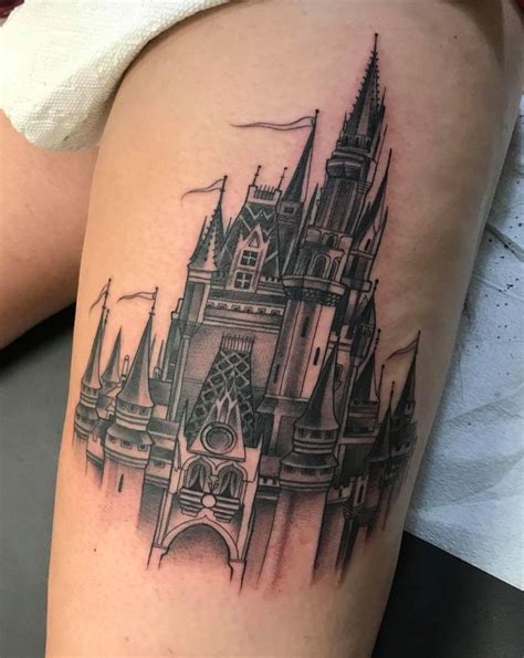 Hello, im still at home, and i've always wanted a disneyland paris castle, i cant travel, so i decided to make me one, it took me almost 3 months to. Cinderella's Castle tattoo | Castle tattoo, Sleeve tattoos, Tattoos for guys