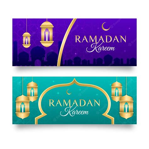 Free Vector Ramadan Banners Template Design
