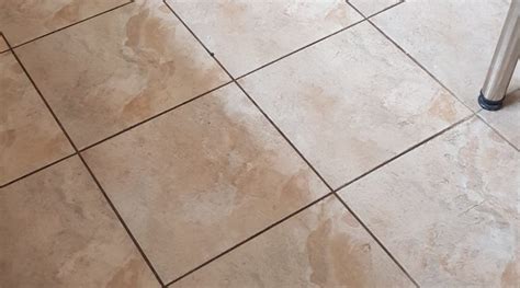 Dark And Dirty Kitchen Grout Coloured To Light Grey In Rotherham