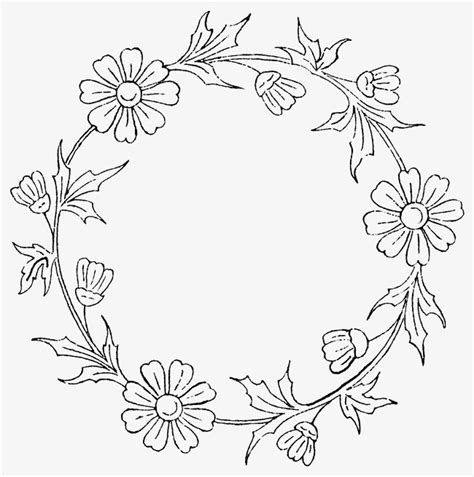 Sketch Of The Flower Ring | Embroidery flowers pattern, Floral