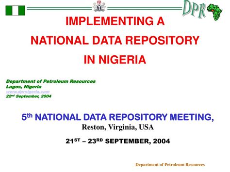 Ppt Implementing A National Data Repository In Nigeria Powerpoint