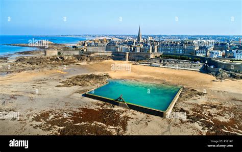 Saint Malo Brittany North Western France Aerial View Of The