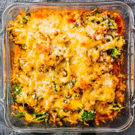 Sprinkle parmesan cheese on top. Keto Casserole With Ground Beef & Broccoli - Savory Tooth