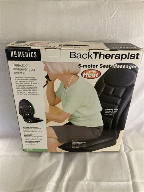 Homedics 5 Motor Back Therapist Seat Massager Open Box Tested Works Ebay