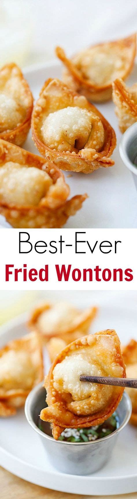 Portions or amount of wonton wrappers and wrap them. Fried wontons - the BEST fried wontons!! Super crispy and ...