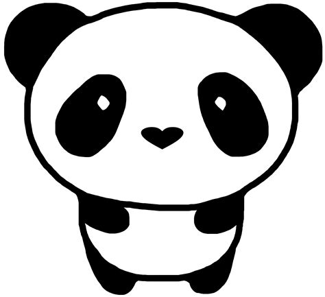 Panda Cute Blackandwhite Heart Kawaii Sticker By Migrvine