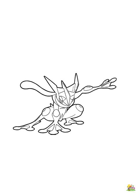 Explore The Exciting World Of Greninja Coloring Pages
