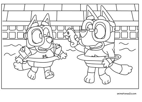 Make a coloring book with mystical bluey for one click. Bluey coloring Pages