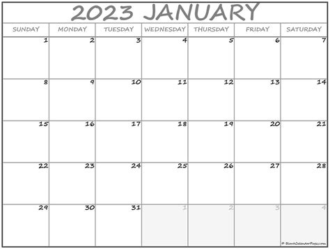 Free Editable January 2023 Calendar Minimalist Blank Printable