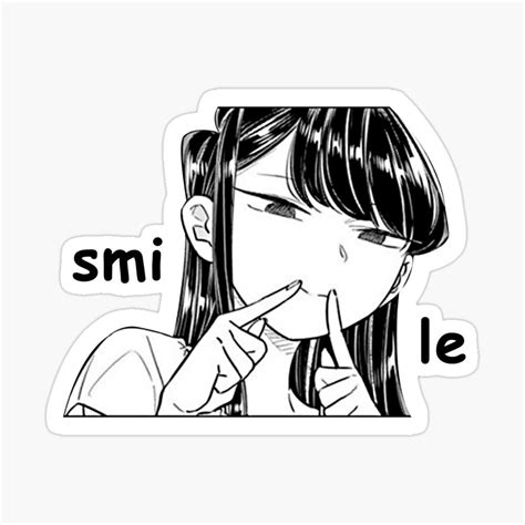 Funny Manga Panic Chibi Komi San Meme Sticker By Midn