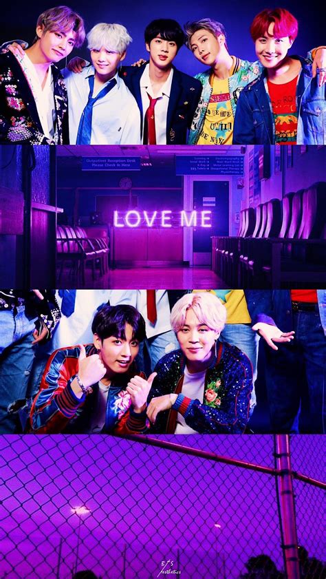 Bts Ot7 Purple Aesthetic Wallpaper Btsjullle