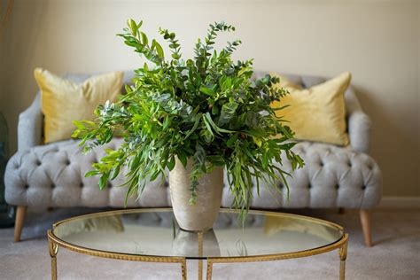 Large Faux Greenery Arrangement With Weeping Willow Olive Leaf