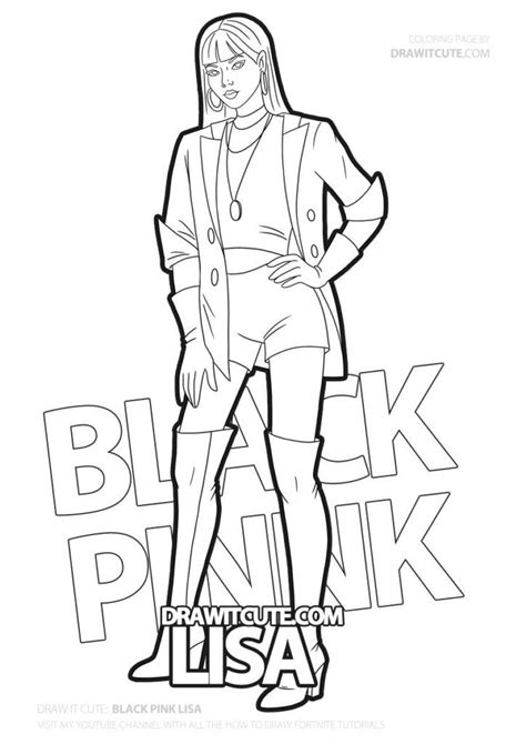 Are there any free printable blackpink coloring pages? How to draw Lisa | Black Pink - Draw it cute # ...