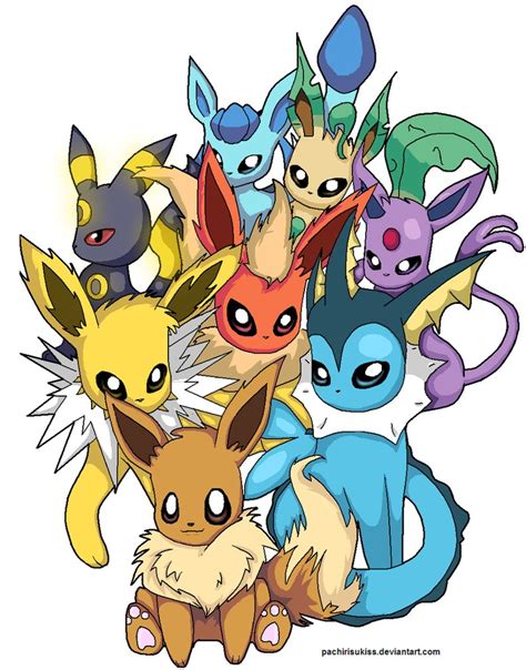 A guide on the evolutions of eevee, and the methods used to guarantee specific evolutions. Cute Eevee Evolutions Wallpaper - WallpaperSafari