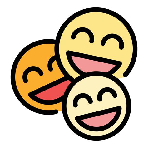 Group Laugh Emoji Icon Color Outline Vector 15266455 Vector Art At Vecteezy