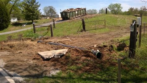 Installation Of 18 Smooth Wall Culvert We Used The Concrete From The