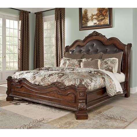 Classic european bed frames king cali king size bedroom furniture. B705-58-ck Ashley Furniture California King Sleigh Bed