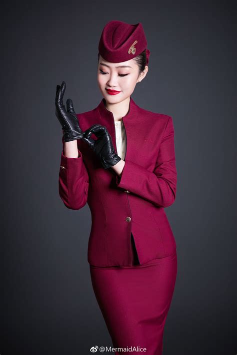 Stewardess Qatar Airways Flight Attendant Fashion Qat