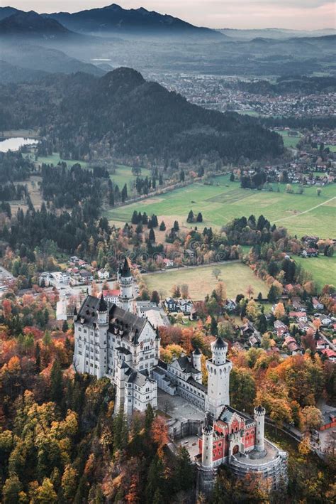 Amazing Panoramiс View Of Neuschwanstein Castle In Autumn Season