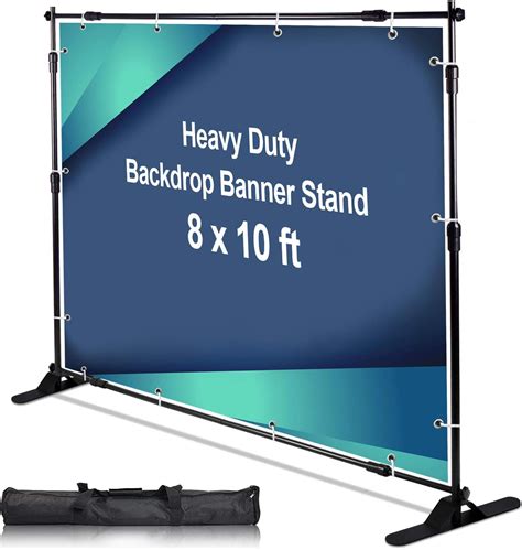AkTop 10 x 8 ft Heavy Duty Backdrop Banner Stand Kit, Adjustable