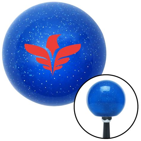 Red Thunderbird Blue Metal Flake Shift Knob With 16mm X 15 Insert