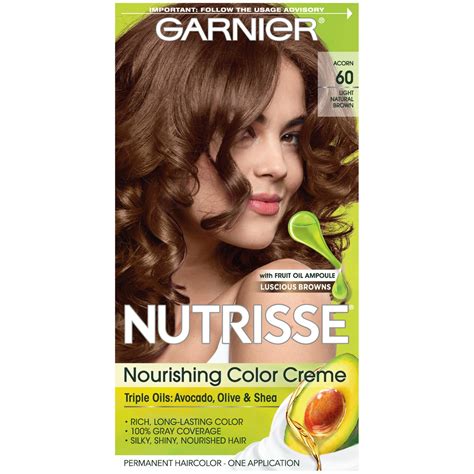 Garnier Nutrisse Nourishing Hair Color Creme 60 Light Natural Brown