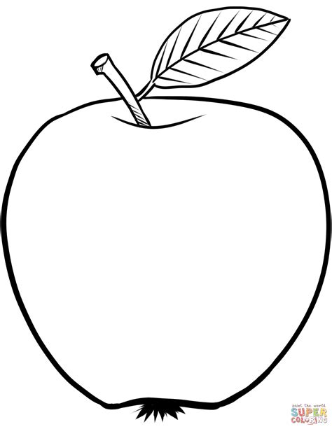 Apple Clipart To Color Warehouse Of Ideas