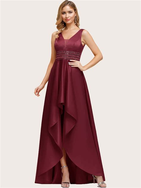 everpretty sequin waist high low satin formal dress formal dresses for women high low ball