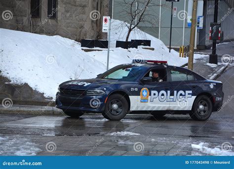 Vettura Del Service De Police De La Ville De Montreal Spvm Fotografia