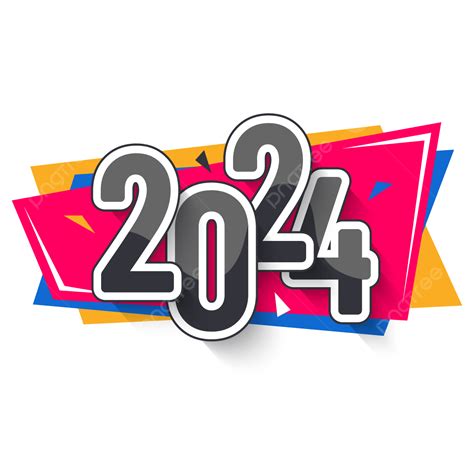 2024 Banner Style 2024 Banner Year Png And Vector With Transparent