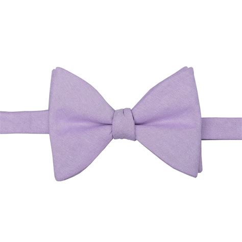 Lilac Chambray Cotton Self Tie Butterfly Bow Tie James Alexander