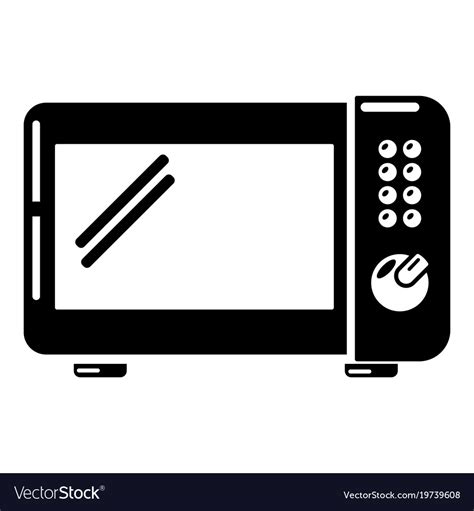 Microwave Oven Icon Simple Style Royalty Free Vector Image