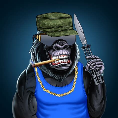 Gangster Gorillas 9090 Nft On Solsea