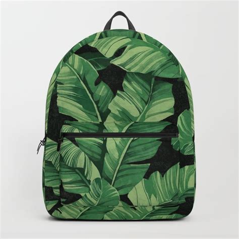 Tropical Banana Leaves Ii Backpack By Catyarte Stylish School Bags