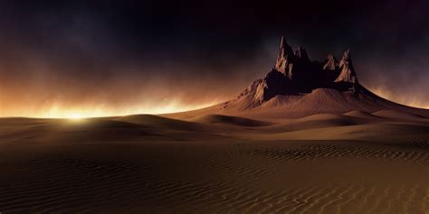 Landscape Nature Desert Dune Mountain Sunlight Dark Clouds