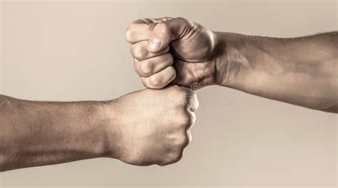 Hands Of Man People Fist Bump Team Teamwork Success Man Giving Fist Bump Team Concept People