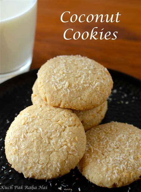 Eggless Coconut Cookies Whole Wheat