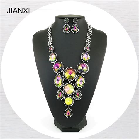 Jianxi Hot Sexy Pendant Bohemian Crystal Necklace Brand Trendy Water