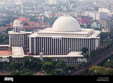 Jakarta Indonesia October 21 2014 Aerial View Of Istiqlal Mosque