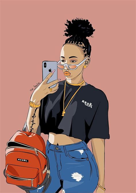 Pin On Cool Ideas Swag Black Girl Cartoon Hd Phone Wallpaper Pxfuel