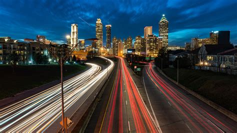 Perfect screen background display for desktop, iphone, pc, laptop, computer, android phone, smartphone, imac, macbook, tablet, mobile device. Atlanta Skyline Georgia United States Jackson Street ...