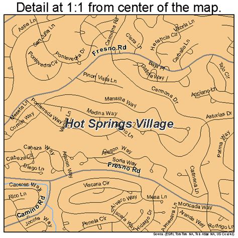 Hot Springs Village Arkansas Street Map 0533482