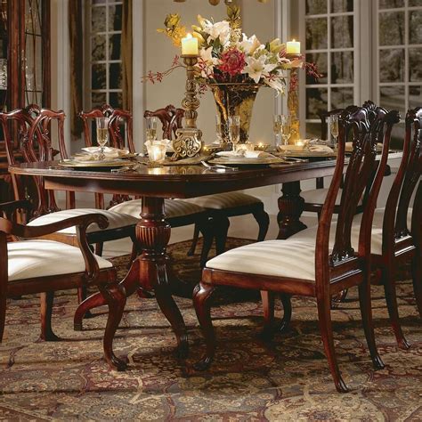 Few pieces of furniture can claim such a pedigree as the hadleigh double pedestal dining table. Cherry Grove 45th Pedestal Table by American Drew | Dining ...