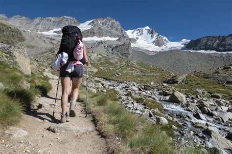 Trekking In The Alps Stock Image Image Of Italian Extreme 125234919