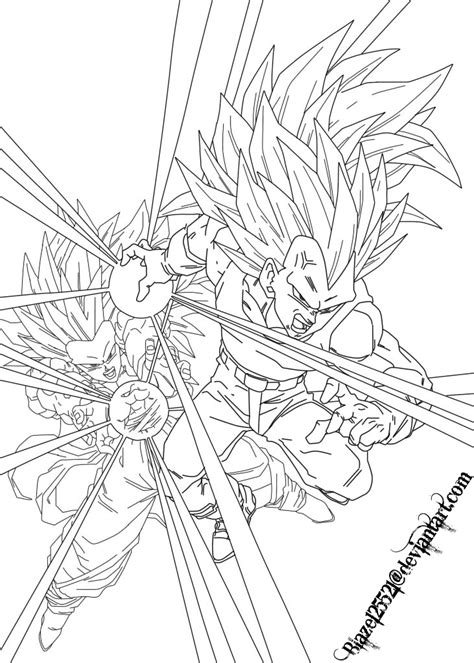 Coloriage dragon ball z coloriages pour enfants. Super Vegito And Gogito In Gotenks In Goku And Vegit ...