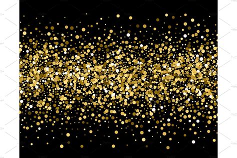 Gold Sparkles On Black Background Graphics Creative Market