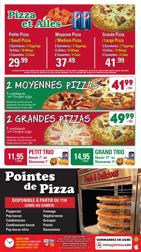 Pizza Des Hautes Plaines 760 Boul Des Hautes Plaines Order Online