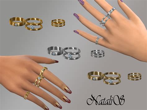 The Sims Resource Natalismulti Rings Set Ft Fa