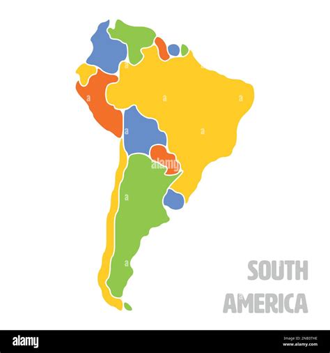 Mapa Esquem Tico Simplificado De Am Rica Del Sur Mapa Pol Tico De